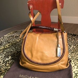 Michael Kors Collection Skorpios Leather Flap Bag